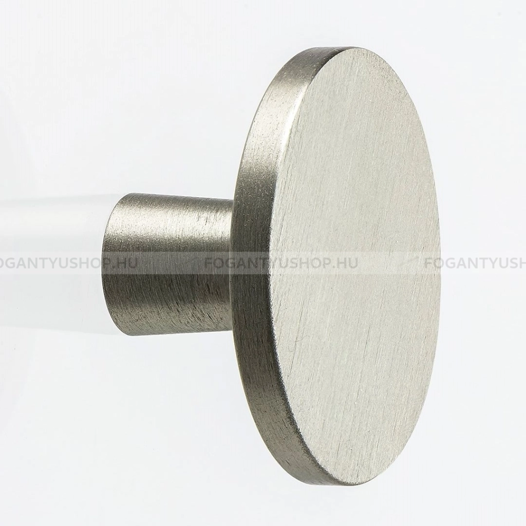 FURNIPART Bútorgomb - PLATO - 1 furatos - Szálcsiszolt 66 - Fém gombfogantyú, bútorgomb (szögletes, kerek)