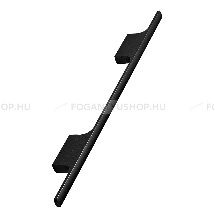 FURNIPART Bútor fogantyú - TAU HANDLE 160 - furattáv 160 mm - Csiszolt matt fekete 76 - Alumínium - Egy méretben gyártott színes fém bútorfogantyú