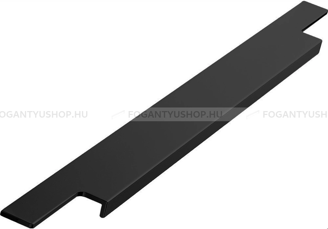 FURNIPART Bútor fogantyú - TRIM - Csiszolt matt fekete 76 - Alumínium - Bútorajtó élére ültethető színes fém fogantyú