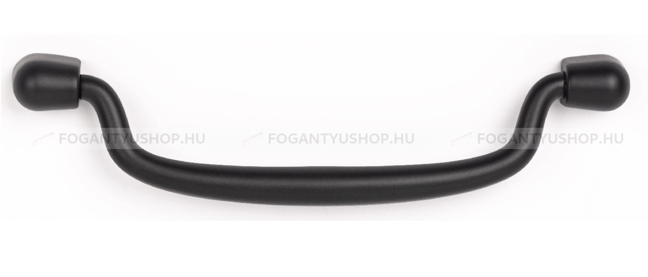 VIEFE Fogantyú - PENDANT 128 Festett - furattáv 128 mm - Matt fekete ZM2 - Zamak fém ötvözet - Egy méretben gyártott színes fém bútorfogantyú