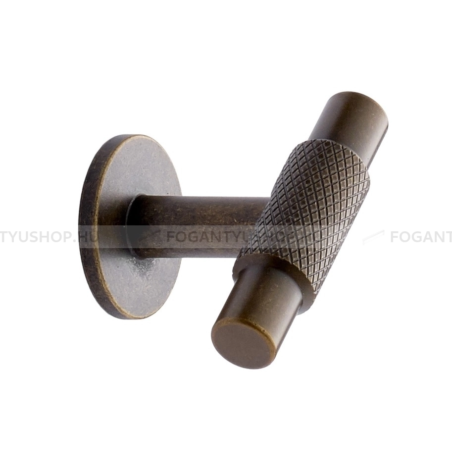 FURNIPART Gomb fogantyú - MANOR - 1 furatos - Antik sárgaréz 39 - Zamak fém ötvözet - Antikolt, vintage fém gombfogantyú (szögletes, kerek)
