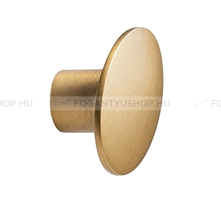 FURNIPART Bútorgomb - DOME II. 32 - 1 furatos - Csiszolt sárgaréz 32 - Zamak fém ötvözet - Színes fém gombfogantyú, bútorgomb