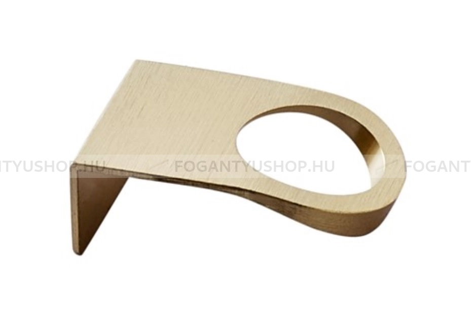 FURNIPART Bútor fogantyú - KIFUTO PUNCH 16 II. - furattáv 16 mm - Csiszolt sárgaréz 31 - Alumínium - Bútorajtó élére ültethető színes fém fogantyú