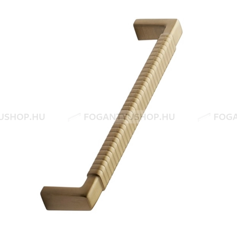 FURNIPART Fogantyú - RATTAN 160 - furattáv 160 mm - Szálcsiszolt sárgaréz II. 31 - Zamak fém ötvözet - Egy méretben gyártott színes fém bútorfogantyú