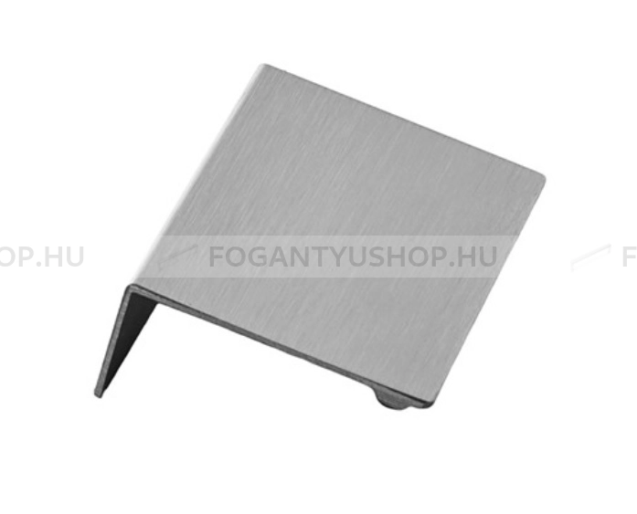 FURNIPART Bútor fogantyú - SHEET - Ezüst inox (szálcsiszolt) SNiL - Alumínium - Bútorajtó élére ültethető fém fogantyú