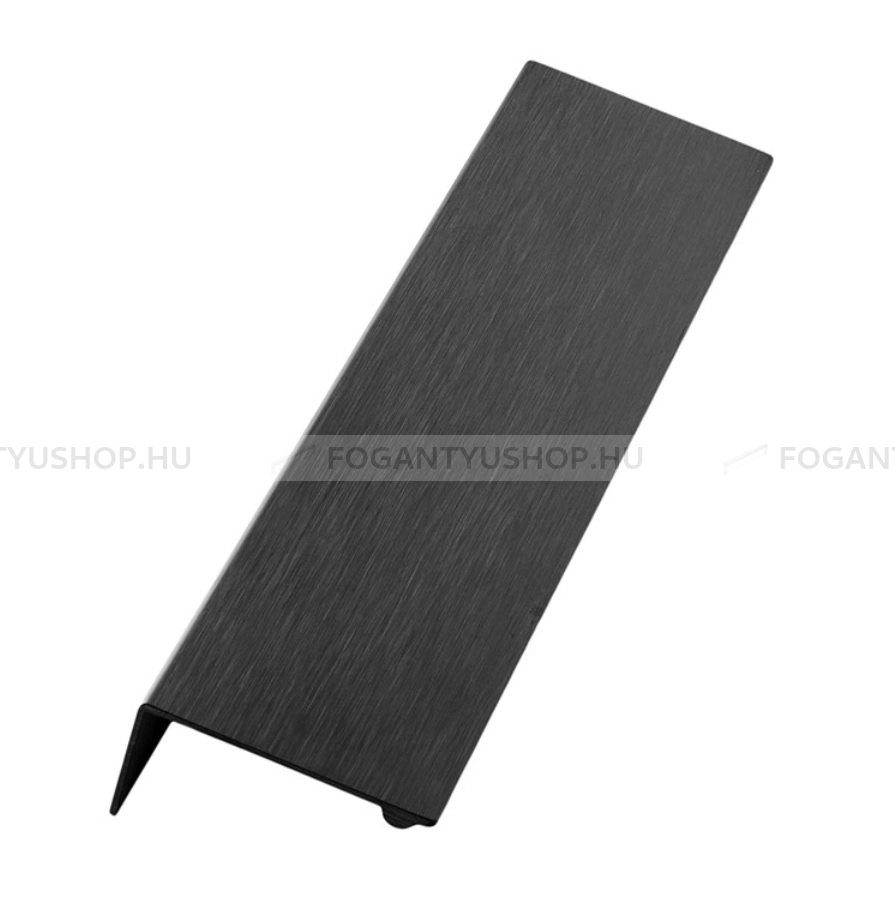 FURNIPART Fogantyú - KIFUTO SHEET 32 - furattáv 32 mm - Csiszolt matt fekete 76 - Alumínium - Bútorajtó élére ültethető színes fém fogantyú