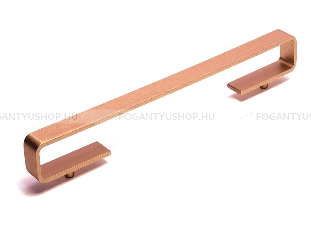 RUJZ DESIGN Fogantyú - 160 618.15b - furattáv 160 mm - Szálcsiszolt rosegold  - Alumínium - Több méretben gyártott színes fém bútorfogantyú
