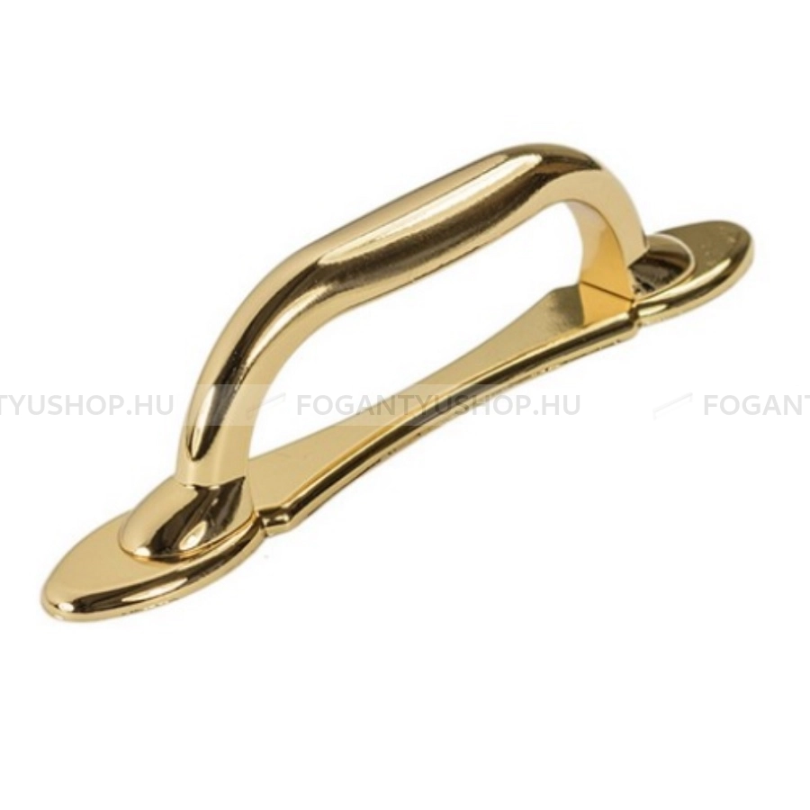 RUJZ DESIGN Bútor fogantyú - 64 220.10P4 - furattáv 64 mm - Fényes arany  - Zamak fém ötvözet - Egy méretben gyártott színes fém bútorfogantyú