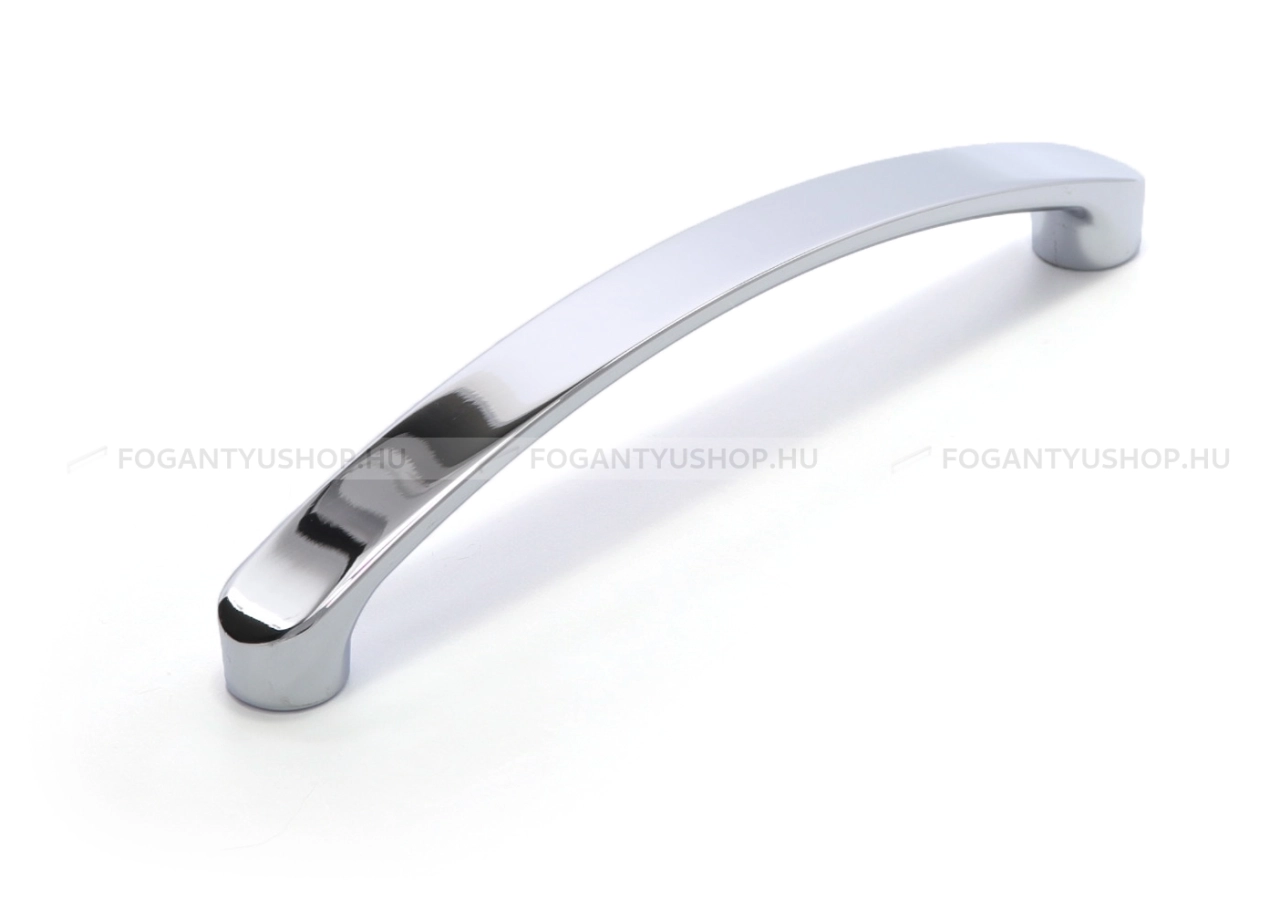 RUJZ DESIGN Fogantyú - 128 336.14 - furattáv 128 mm - Fényes króm Cr - Zamak fém ötvözet - Egy méretben gyártott fém bútorfogantyú