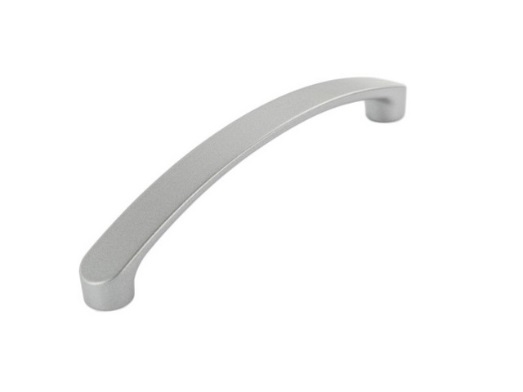 RUJZ DESIGN Fogantyú - 128 336.14 - furattáv 128 mm - Matt króm MCrL - Zamak fém ötvözet - Egy méretben gyártott fém bútorfogantyú