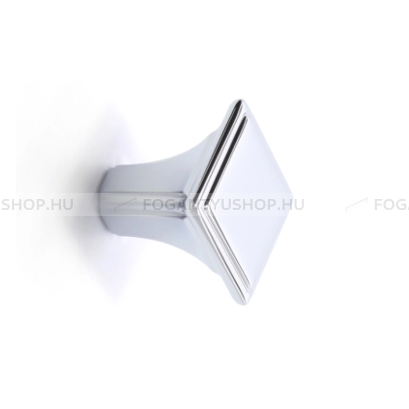 RUJZ DESIGN Gombfogantyú - 667.20 1 - 1 furatos - Fényes króm Cr - Zamak fém ötvözet - Fém gombfogantyú, bútorgomb (szögletes, kerek)