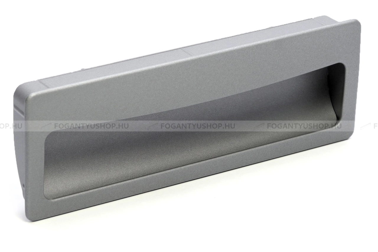 RUJZ DESIGN Fogantyú - 128 u6.137 45 - furattáv 128 mm - Matt nikkel MNiL - Zamak fém ötvözet - Bútorajtó felületébe marható, süllyeszthető fém fogantyú