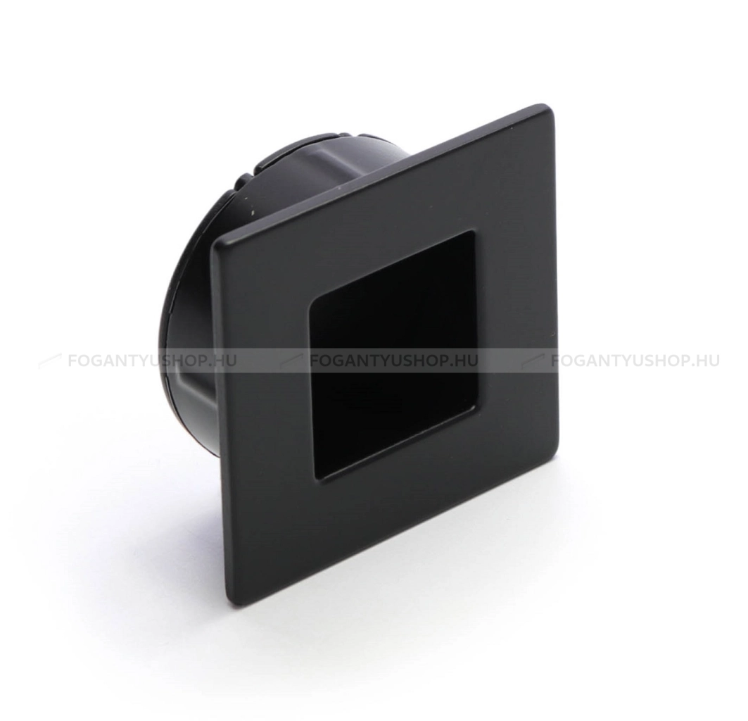 RUJZ DESIGN Fogantyú - 28 u9. Festett - furattáv 28 mm - Festett fekete BlackL - Zamak fém ötvözet - Bútorajtó felületébe marható, süllyeszthető fém fogantyú