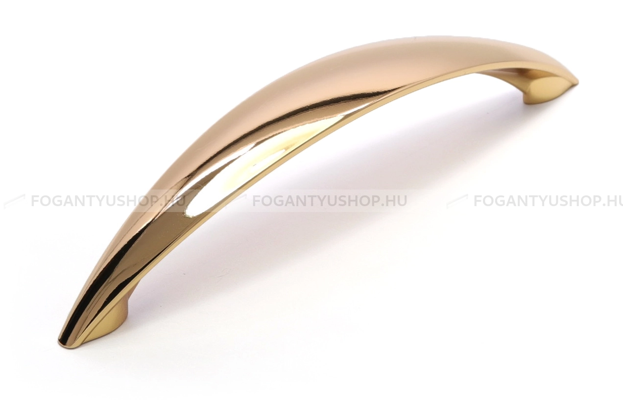 RUJZ DESIGN Bútor fogantyú - 128 304.16 - furattáv 128 mm - Fényes arany  - Zamak fém ötvözet - Több méretben gyártott színes fém bútorfogantyú