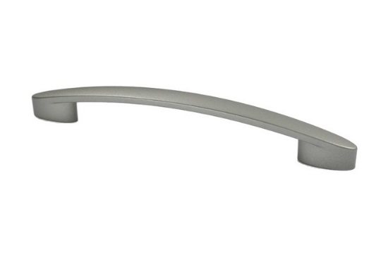 RUJZ DESIGN Bútorfogantyú - 160 360.28 - furattáv 160 mm - Matt nikkel MNiL - Zamak fém ötvözet - Egy méretben gyártott fém bútorfogantyú