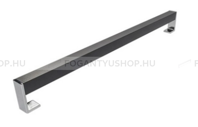 RUJZ DESIGN Bútor fogantyú - 476.15 - Fényes króm Cr, Festett fekete BlackL - Zamak fém ötvözet, Alumínium - Több méretben gyártott színes fém bútorfogantyú
