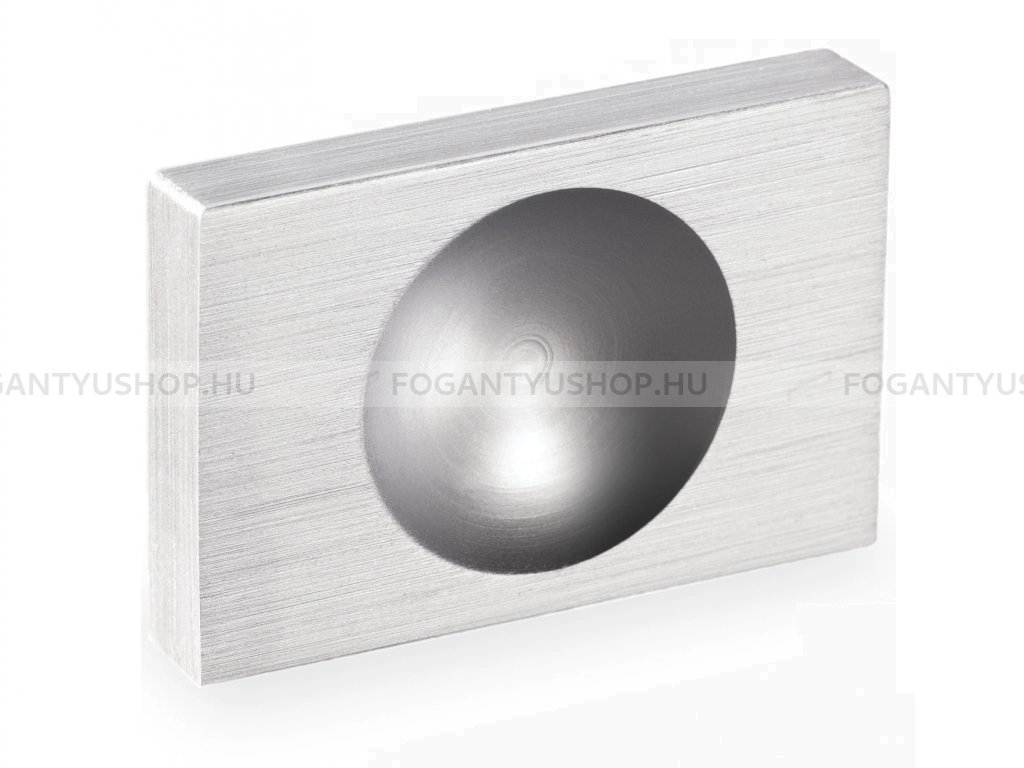 RUJZ DESIGN Bútorgomb - 32 564.27 - furattáv 32 mm - Szálcsiszolt nikkel NisatE - Alumínium - Fém gombfogantyú, bútorgomb (szögletes, kerek)