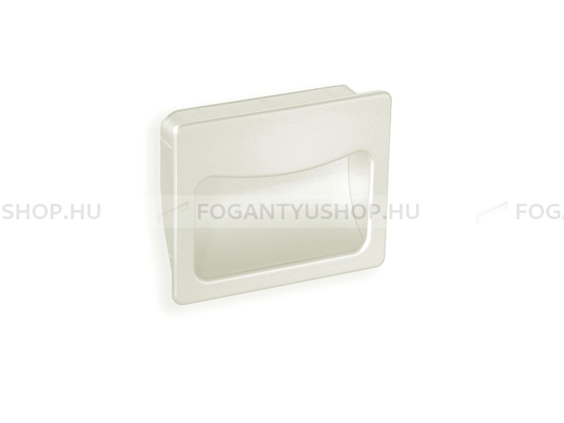 RUJZ DESIGN Fogantyú - 32 u6.56 45 - furattáv 32 mm - Festett fehér WhiteL - Zamak fém ötvözet - Bútorajtó élébe marható, süllyeszthető fém fogantyú