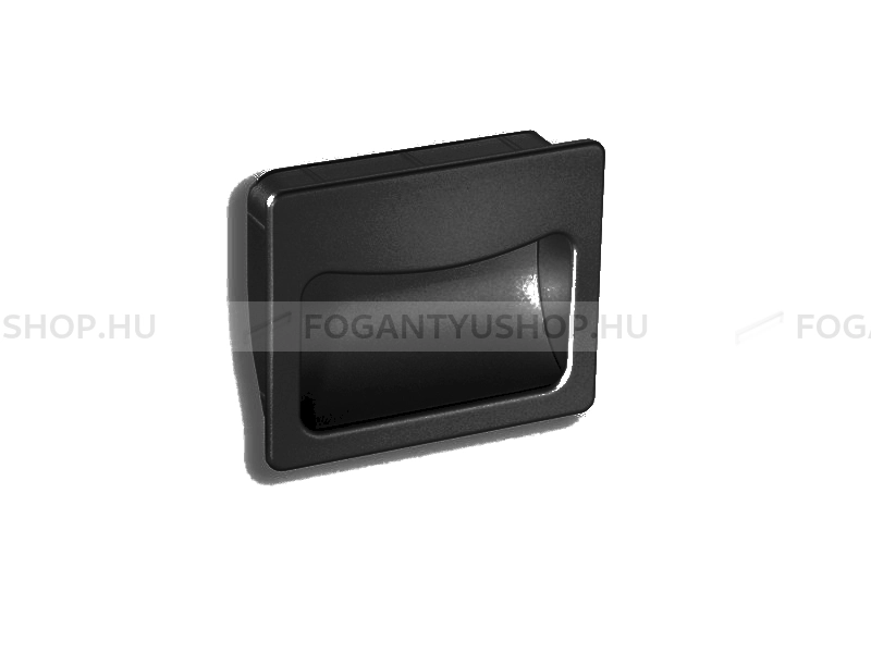RUJZ DESIGN Fogantyú - 32 u6.56 45 Festett - furattáv 32 mm - Festett fekete BlackL - Zamak fém ötvözet - Bútorajtó felületébe marható, süllyeszthető fém fogantyú