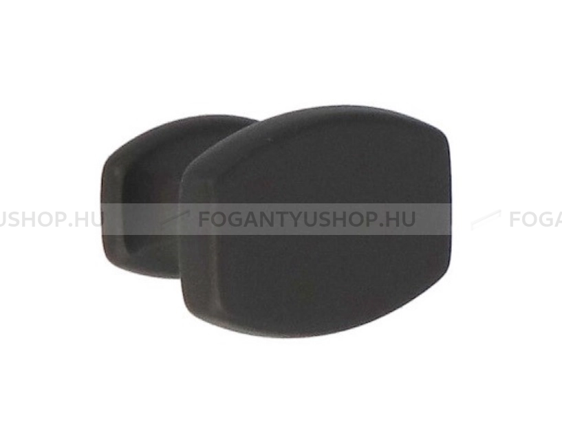 GIUSTI Bútorgomb - WPO81300000N4 - 1 furatos - Fekete - Zamak fém ötvözet - Antikolt, vintage fém gombfogantyú (szögletes, kerek)