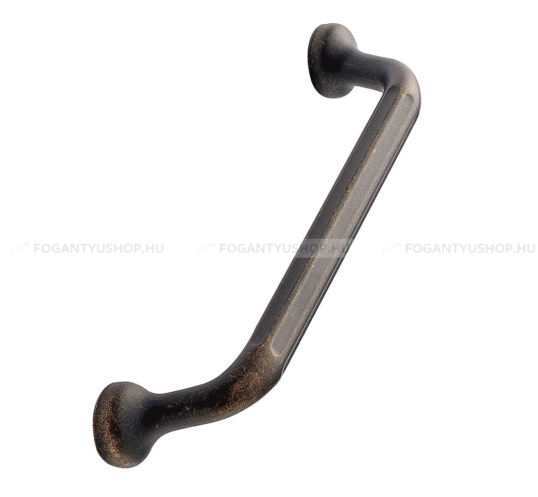 FURNIPART Bútorfogantyú - MERCURY HANDLE 128 - furattáv 128 mm - Sötét antik barna  - Zamak fém ötvözet - Klasszikus, vintage, antik fém bútorfogantyú