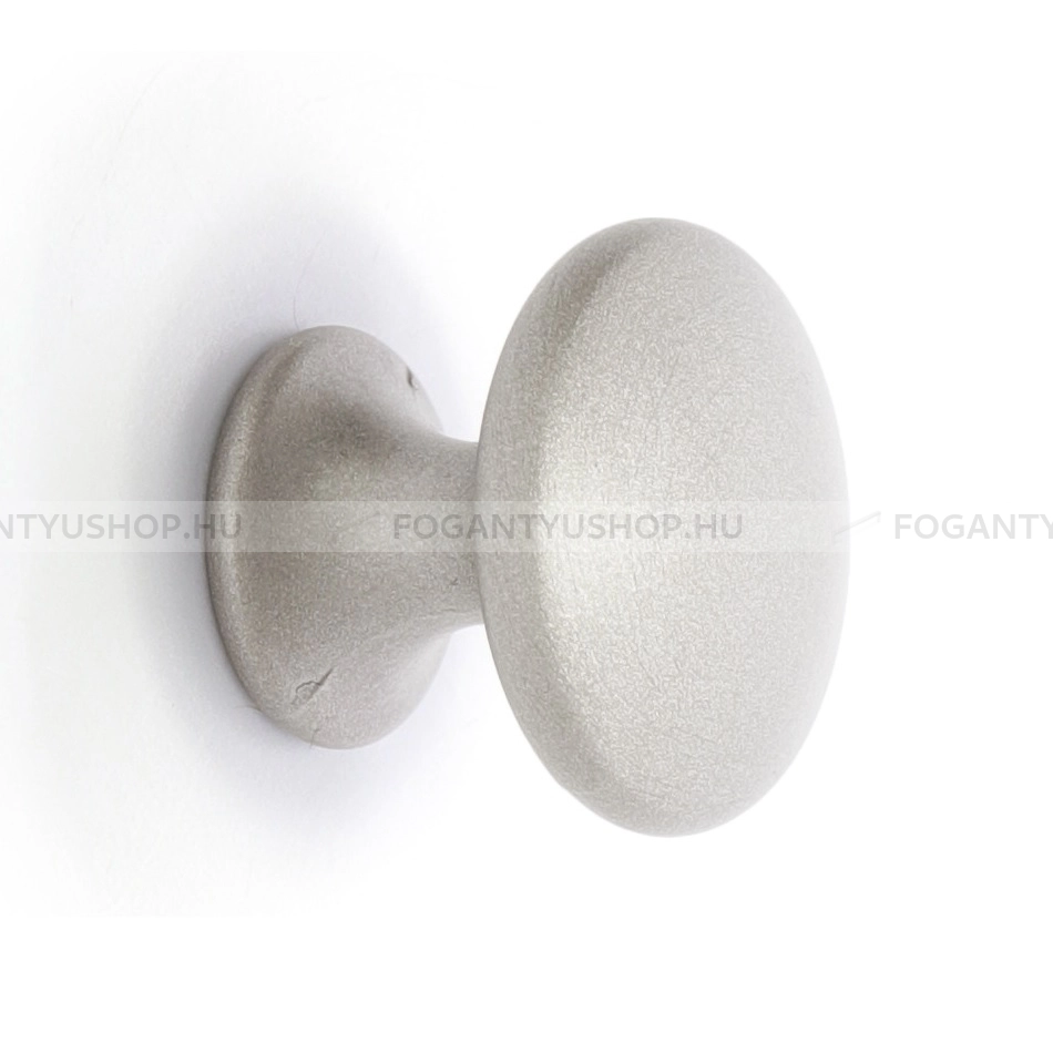 RUJZ DESIGN Gomb fogantyú - 162.24 - 1 furatos - Ezüst inox (szálcsiszolt) SNiL - Zamak fém ötvözet - Fém gombfogantyú, bútorgomb (szögletes, kerek)