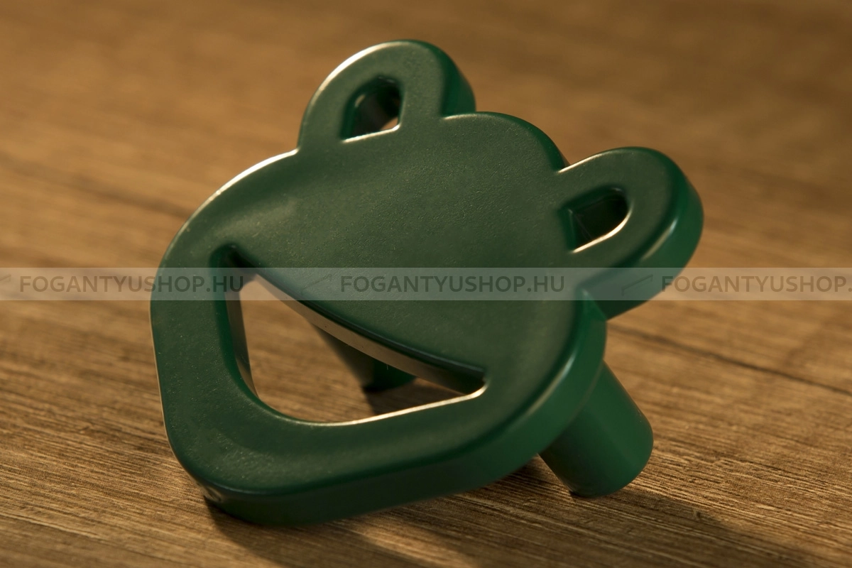 RUJZ DESIGN Bútorfogantyú - Gyerek béka 32 472.52 (fű zöld) - furattáv 32 mm - Zöld (fű zöld) zelena4 - Műanyag - Mesefigurás, állatos gyerekbútor fogantyú