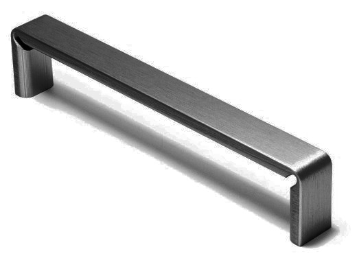 RUJZ DESIGN Fogantyú - 573.15 színes - Szálcsiszolt szürke  - Alumínium - Több méretben gyártott színes fém bútorfogantyú