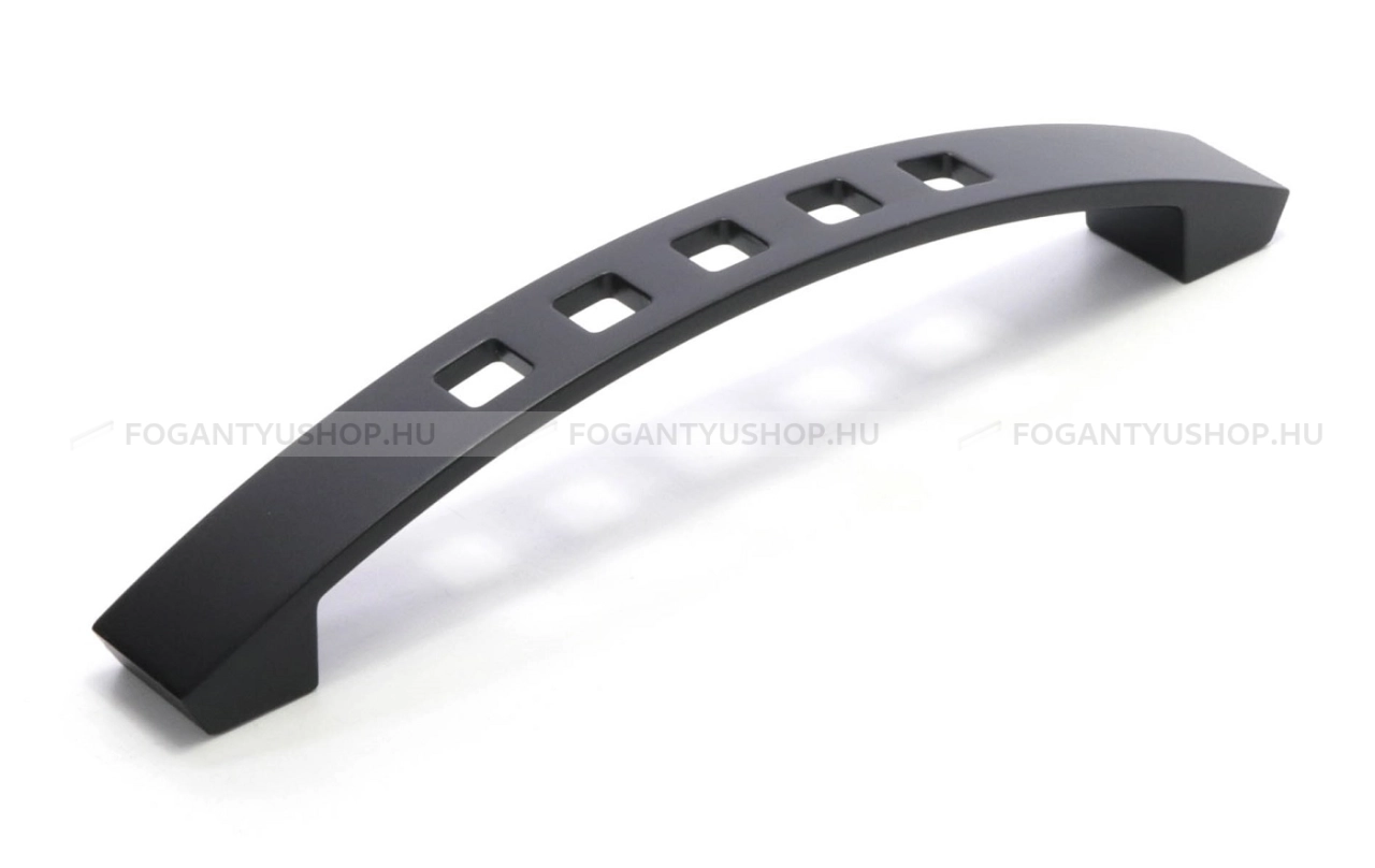 RUJZ DESIGN Bútor fogantyú - 128 321.18 - furattáv 128 mm - Fekete - Zamak fém ötvözet - Egy méretben gyártott színes fém bútorfogantyú
