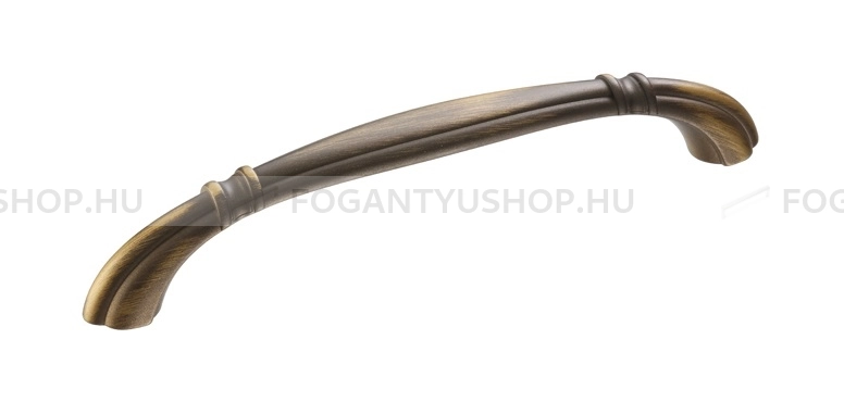 RUJZ DESIGN Bútorfogantyú - 128 681.15 - furattáv 128 mm - Antik patina barna MsPatL - Zamak fém ötvözet - Klasszikus, vintage, antik fém bútorfogantyú