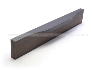 RUJZ DESIGN Fogantyú - us 2141 - Szálcsiszolt szürke  - Alumínium - Bútorajtó élébe marható, süllyeszthető fém fogantyú