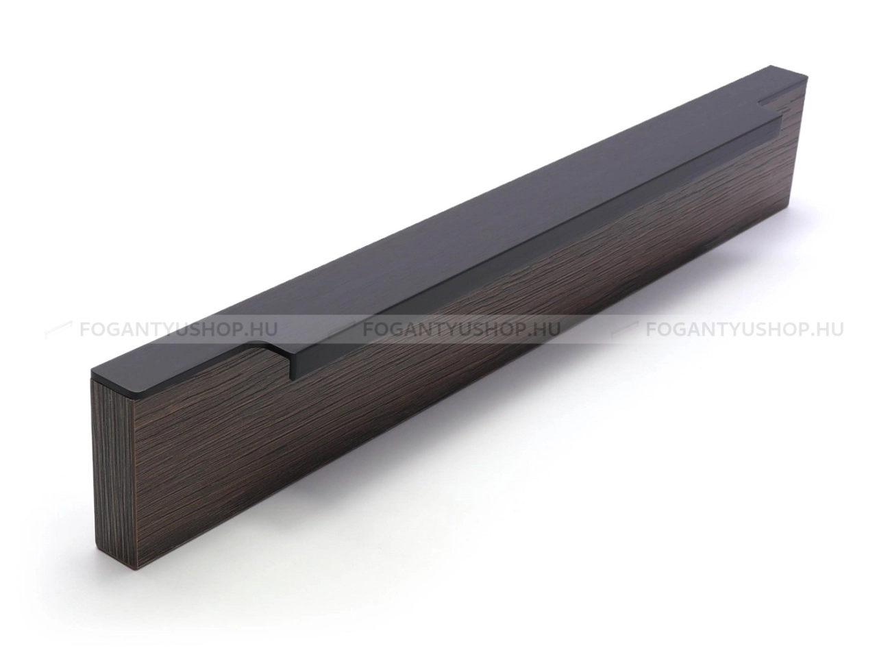 RUJZ DESIGN Bútor fogantyú - 555.97 - Fekete szálcsiszolt SatCrnE - Alumínium - Bútorajtó élére ültethető színes fém fogantyú