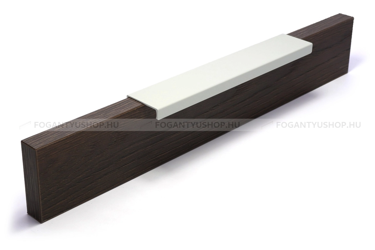 RUJZ DESIGN Fogantyú - 160 658.35 - furattáv 160 mm - Fehér belo - Alumínium - Bútorajtó élére ültethető színes fém fogantyú