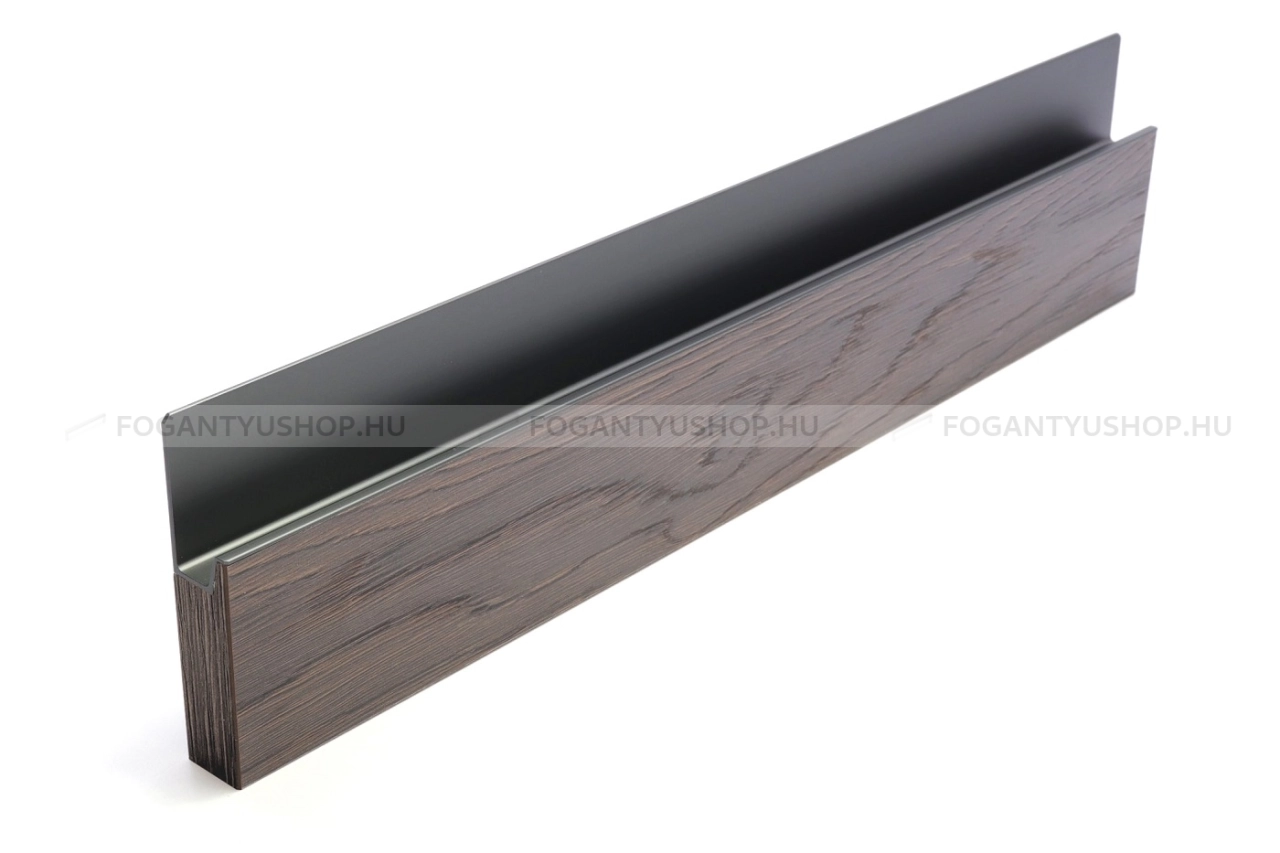 RUJZ DESIGN Bútorfogantyú - us 2159B - 1 furatos - Szálcsiszolt szürke  - Alumínium - Darabolható fém bútorfogantyú (fogantyú profil)
