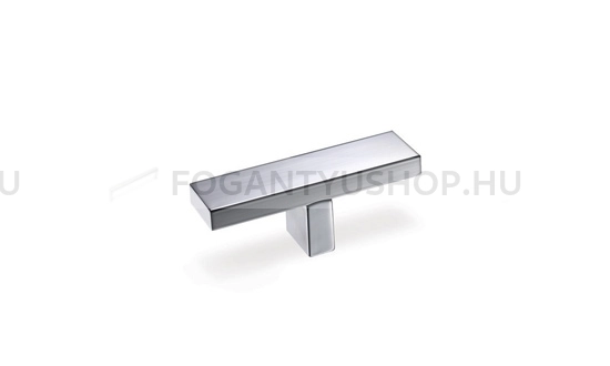 RUJZ DESIGN Gombfogantyú - 561.20 - 1 furatos - Fényes króm Cr - Alumínium - Fém gombfogantyú, bútorgomb (szögletes, kerek)