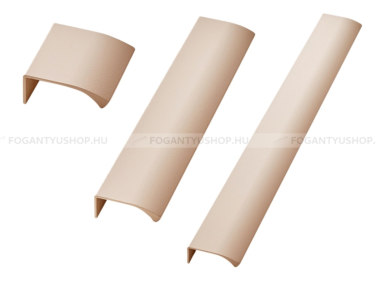 FURNIPART Fogantyú - EDGE STRAIGHT - Textúrált bézs S2005 - Alumínium - Bútorajtó élére ültethető színes fém fogantyú