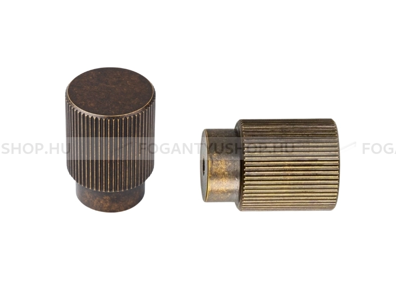 VIEFE Gombfogantyú - ARPA L623 - 1 furatos - Rusztikus sárgaréz L623 - Alumínium - Antikolt, vintage fém gombfogantyú (szögletes, kerek)