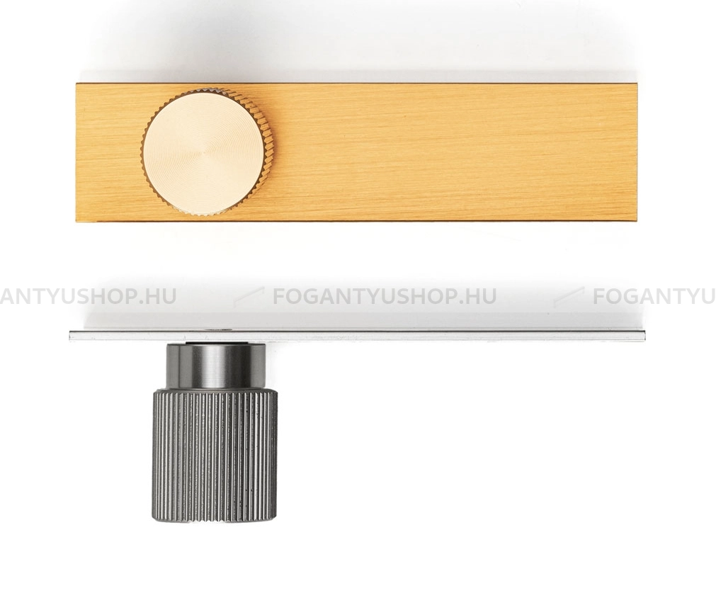 VIEFE Bútorgomb - ARPA PLATE II. L291 - 1 furatos - Sötét sárgaréz L291 - Alumínium - Színes fém gombfogantyú, bútorgomb