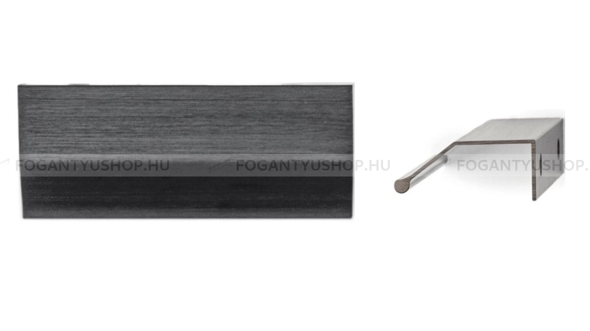 VIEFE Fogantyú - WING - Csiszolt fekete L30 - Alumínium - Bútorajtó élére ültethető színes fém fogantyú