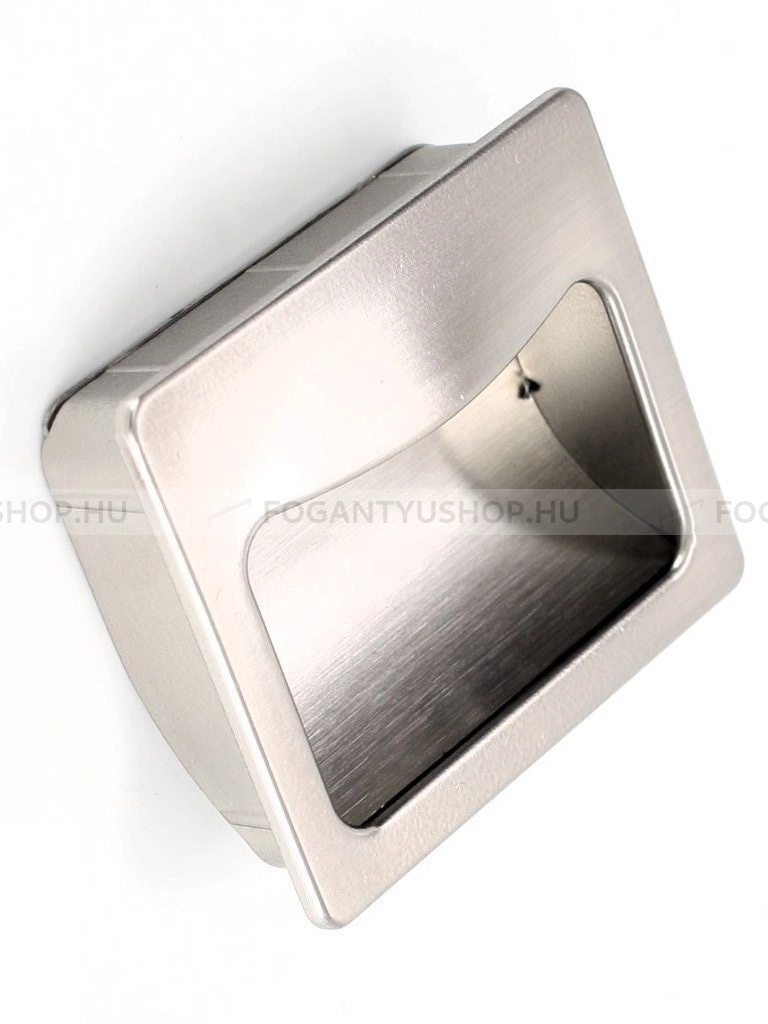 RUJZ DESIGN Bútor fogantyú - 32 u6.56 45 - furattáv 32 mm - Ezüst inox (szálcsiszolt) SNiL - Zamak fém ötvözet - Bútorajtó felületébe marható, süllyeszthető fém fogantyú