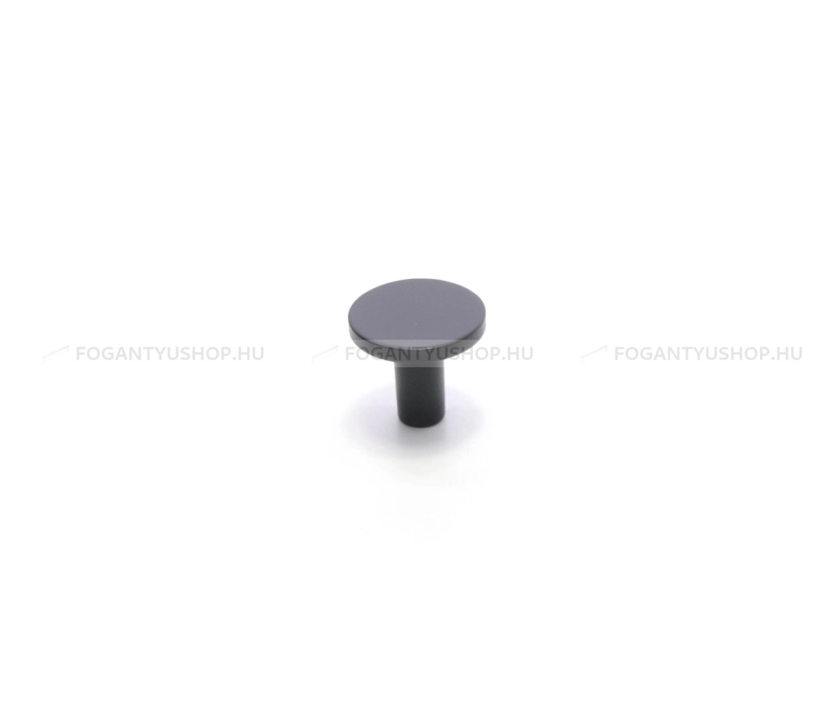 RUJZ DESIGN Gomb fogantyú - 807.24 - 1 furatos - Fekete - Zamak fém ötvözet - Fém gombfogantyú, bútorgomb (szögletes, kerek)