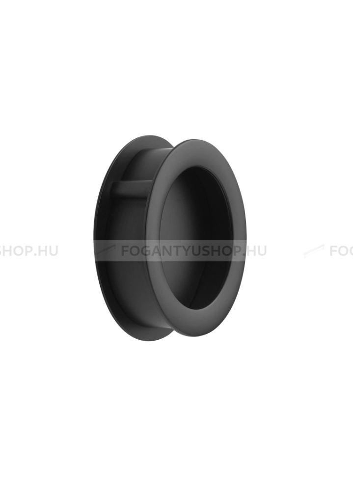 FURNIPART Bútorfogantyú - TUB ROUND 54 Festett - furattáv 54 mm - Matt fekete 99 - Zamak fém ötvözet - Bútorajtó élébe marható, süllyeszthető színes fém fogantyú