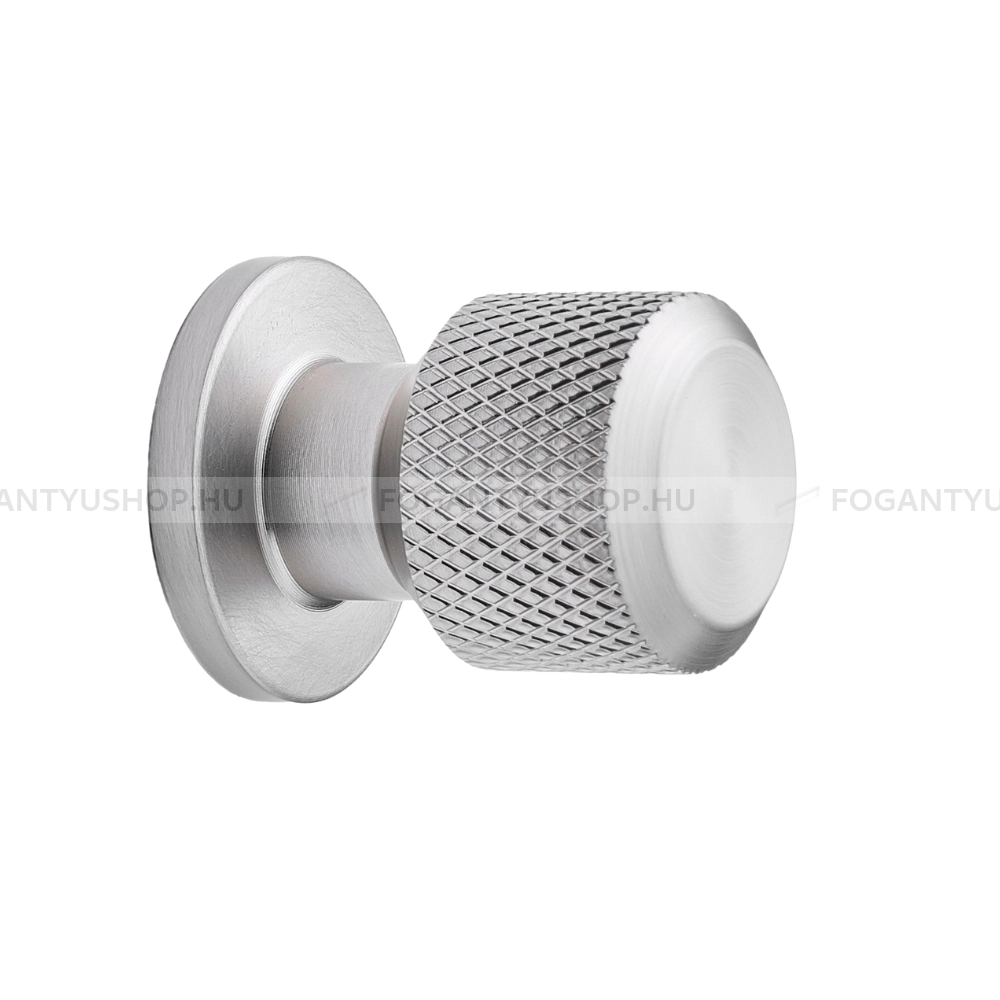 FURNIPART Bútorgomb - MANOR ROUND - 1 furatos - Szálcsiszolt 66 - Zamak fém ötvözet - Fém gombfogantyú, bútorgomb (szögletes, kerek)
