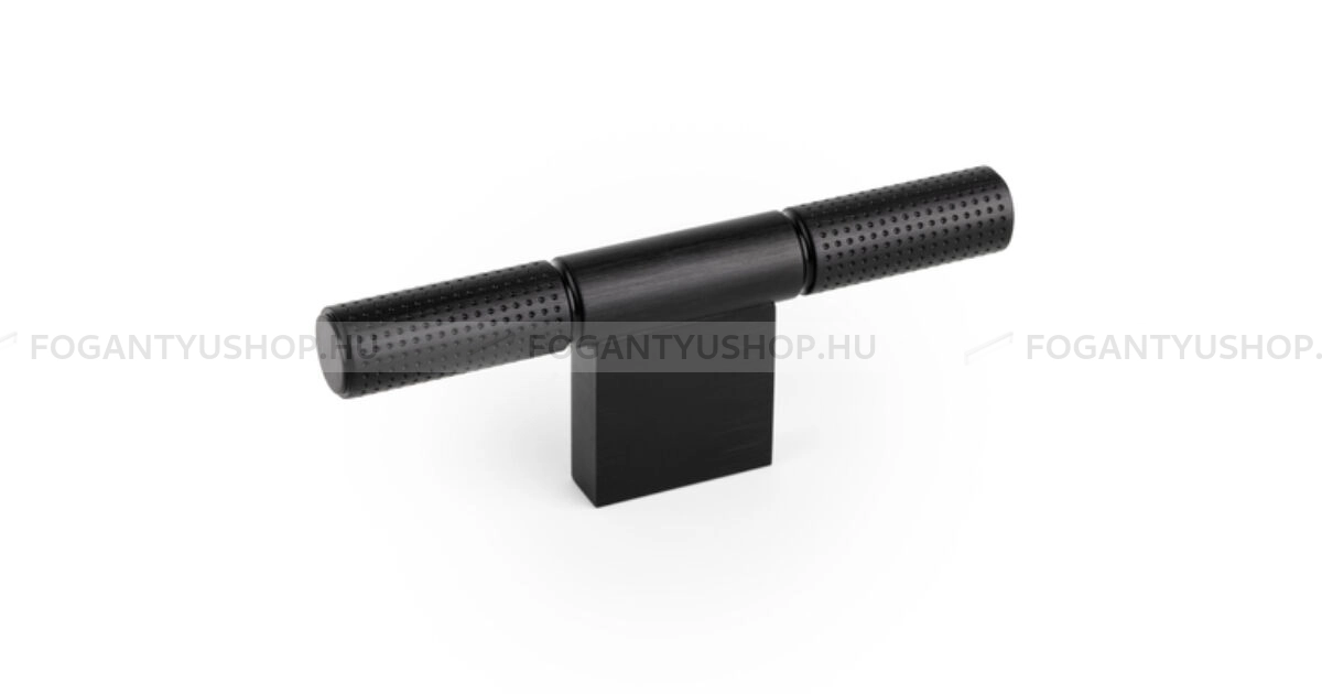 VIEFE Gomb fogantyú - POINT - 1 furatos - Fekete szálcsiszolt SatCrnE - Alumínium - Színes fém gombfogantyú, bútorgomb