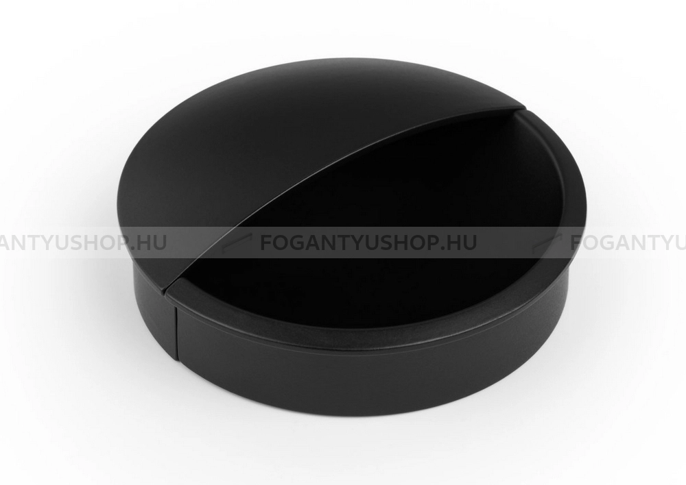 VIEFE Bútorfogantyú - LIDD 48 Festett - furattáv 48 mm - Matt fekete ZM2 - Zamak fém ötvözet - Bútorajtó felületébe marható, süllyeszthető színes fém fogantyú