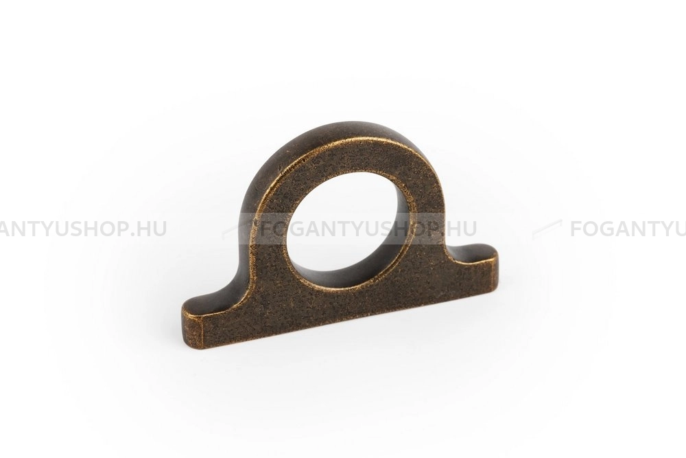 VIEFE Gombfogantyú - OMEGA 32 Z623 - furattáv 32 mm - Rusztikus sárgaréz Z623 - Zamak fém ötvözet - Antikolt, vintage fém gombfogantyú (szögletes, kerek)