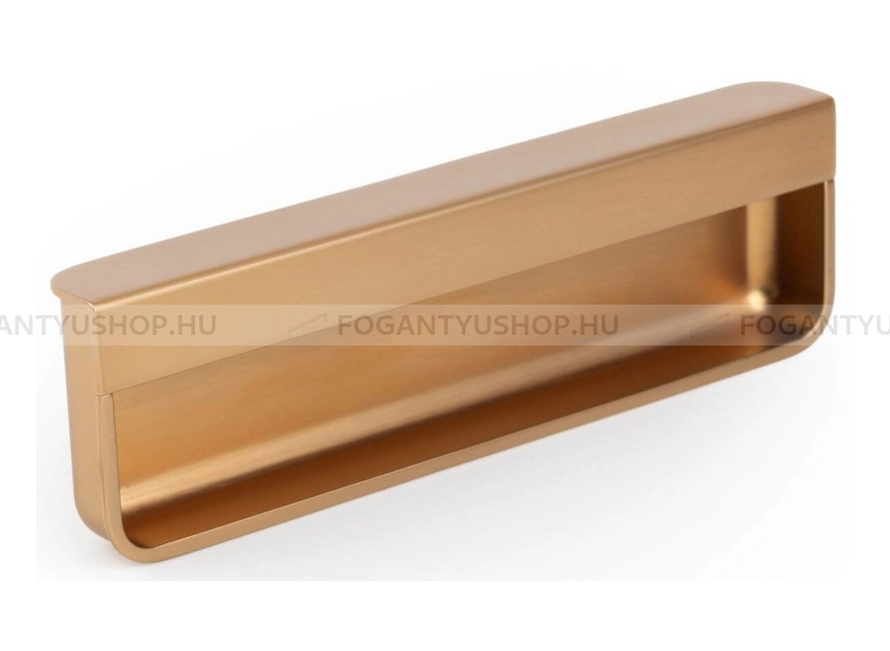 VIEFE Bútorfogantyú - MOULE 128 - furattáv 128 mm - Csiszolt pezsgő Z618 - Zamak fém ötvözet - Bútorajtó élébe marható, süllyeszthető színes fém fogantyú