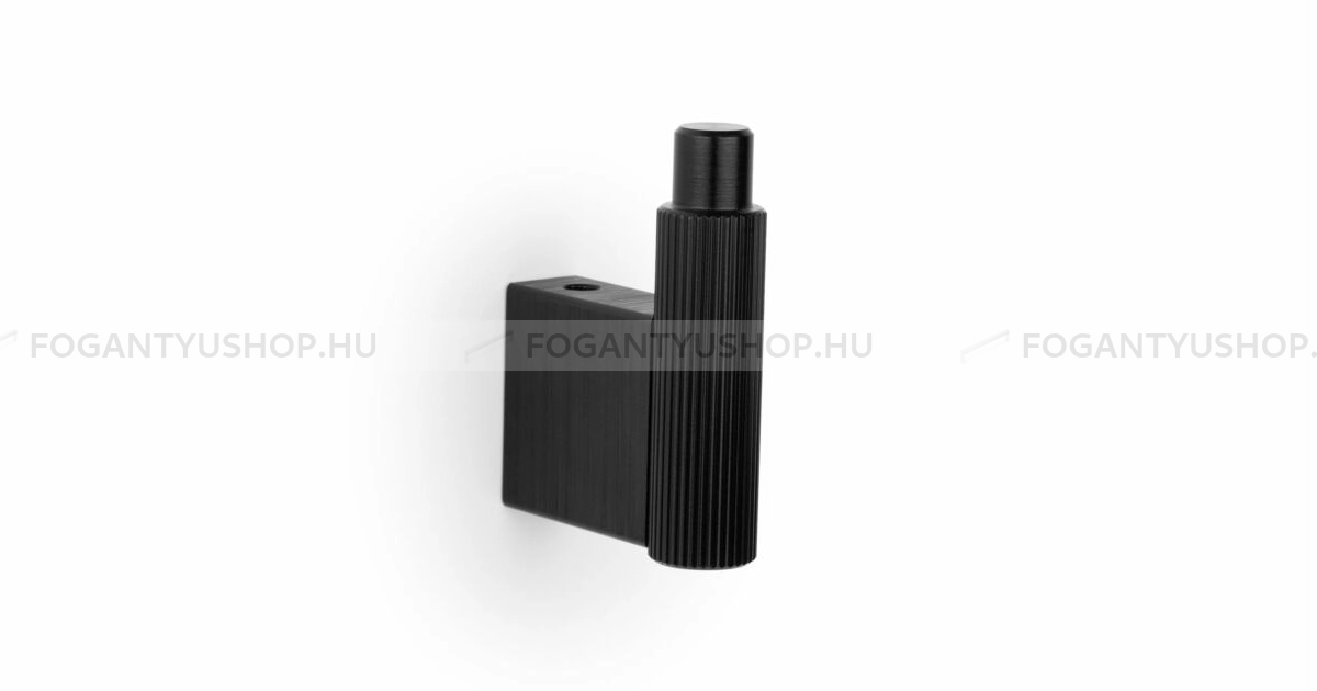 VIEFE Fogas - ARPA - Csiszolt fekete L30 - Alumínium - Egy akasztós fogas