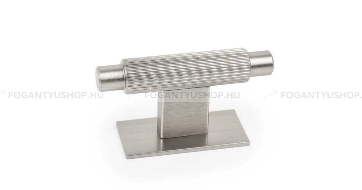 VIEFE Gombfogantyú - ARPA PLATE - 1 furatos - Szálcsiszolt L24 - Alumínium - Fém gombfogantyú, bútorgomb (szögletes, kerek)