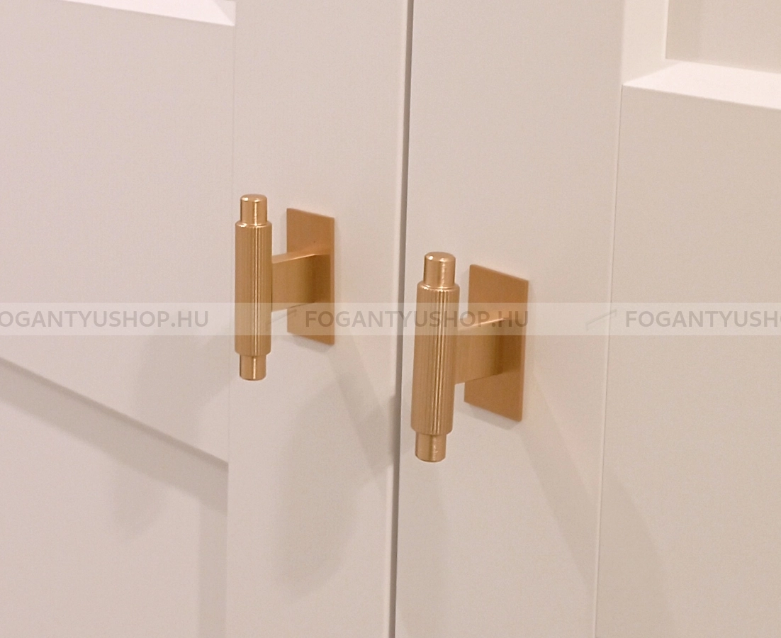 VIEFE Gomb fogantyú - ARPA PLATE II. L291 - 1 furatos - Sötét sárgaréz L291 - Alumínium - Színes fém gombfogantyú, bútorgomb